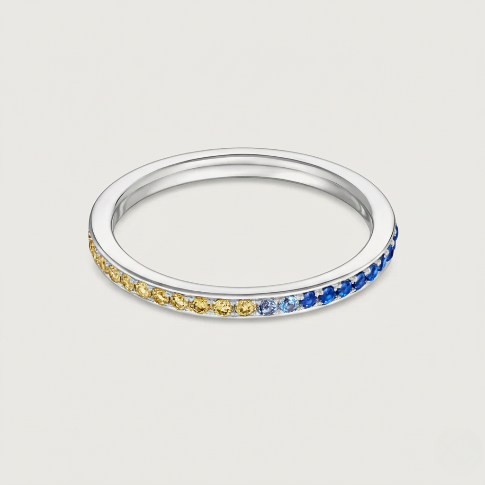 The Journey Ring Blue Sapphire and Peridot