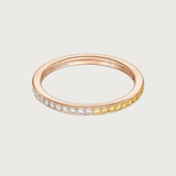 The Journey Ring Diamond and Yellow Sapphire