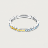 The Journey Blue Topaz and Citrine Ring