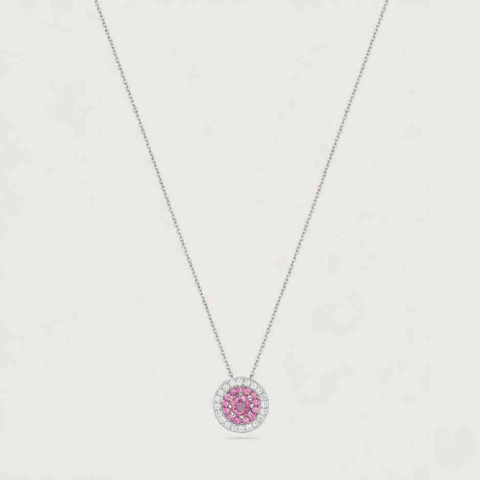 My Universe Necklace and Hand-Chain Pink Sapphire and Diamonds