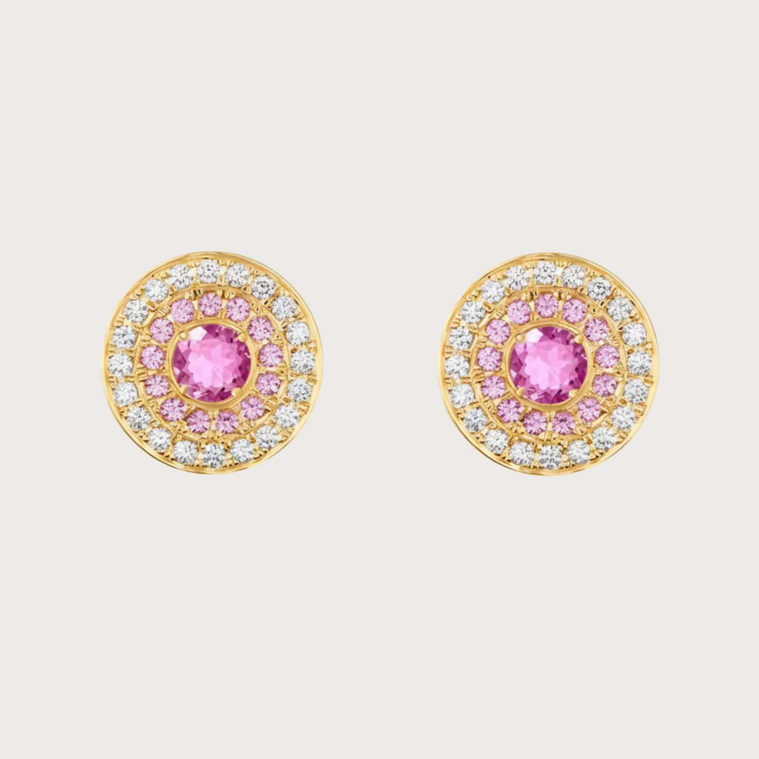 My Universe Clip Earrings Pink Sapphire and Diamonds