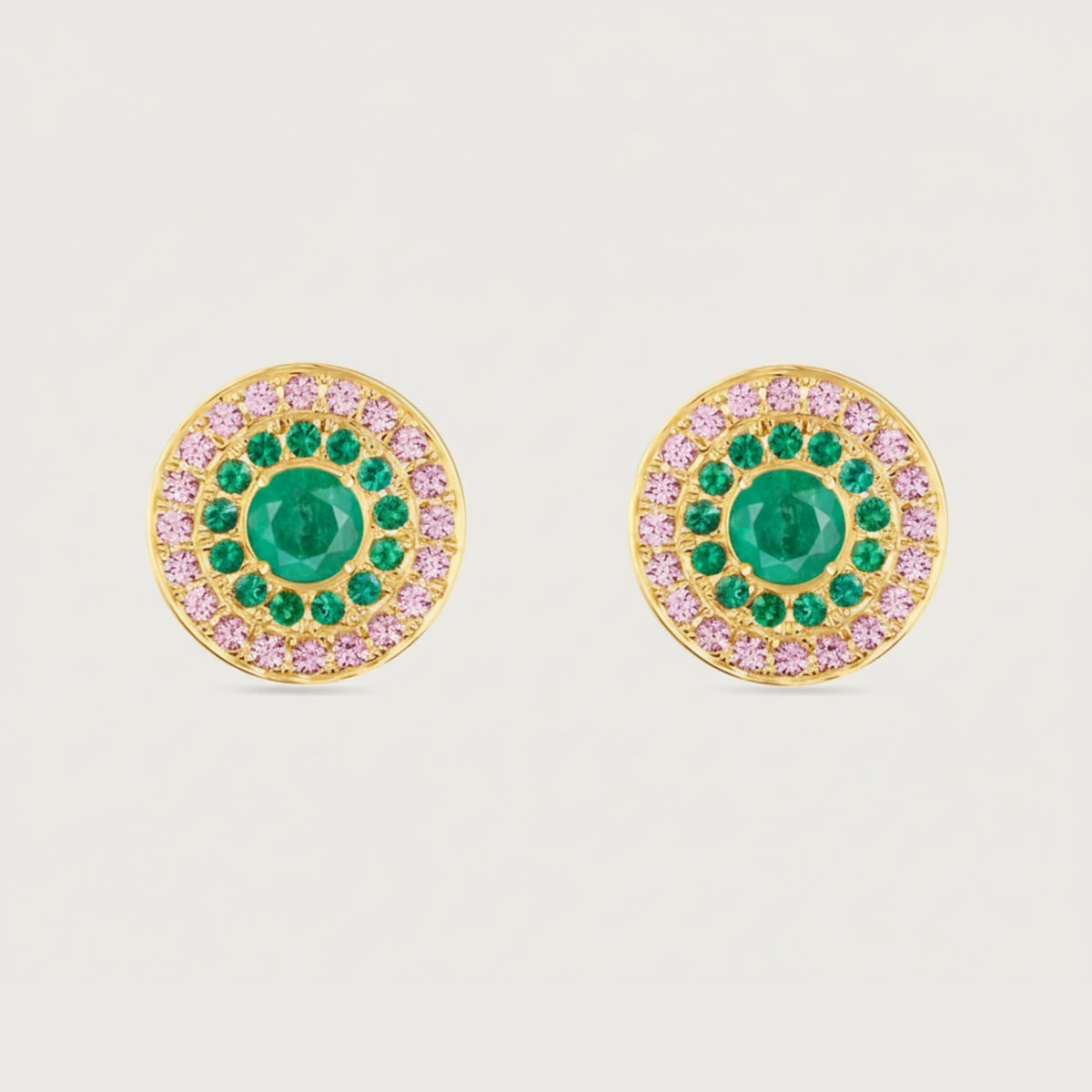 My Universe Clip Earrings Emeralds Sapphire