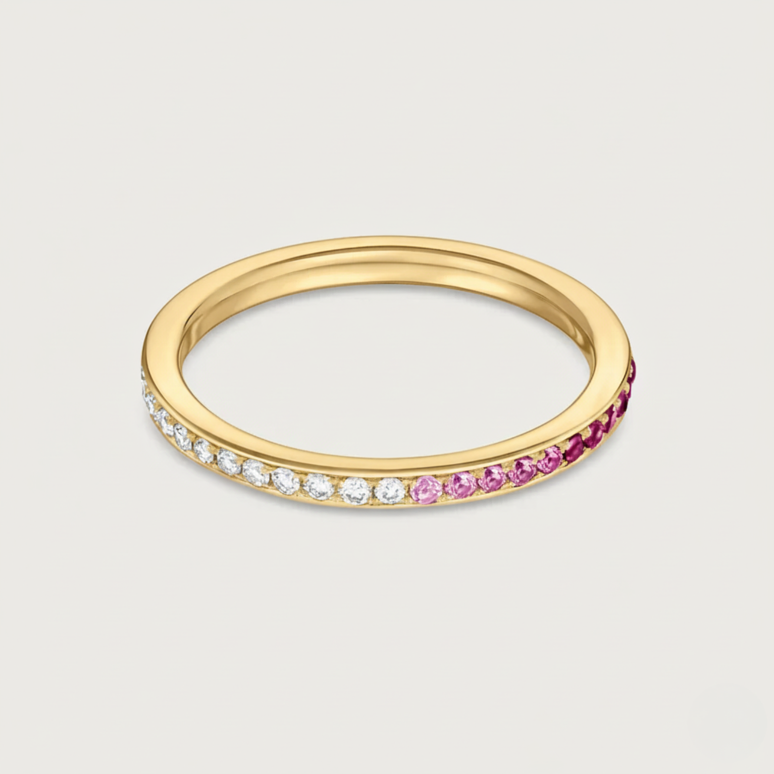 The Journey Ring Diamond and Pink Sapphire
