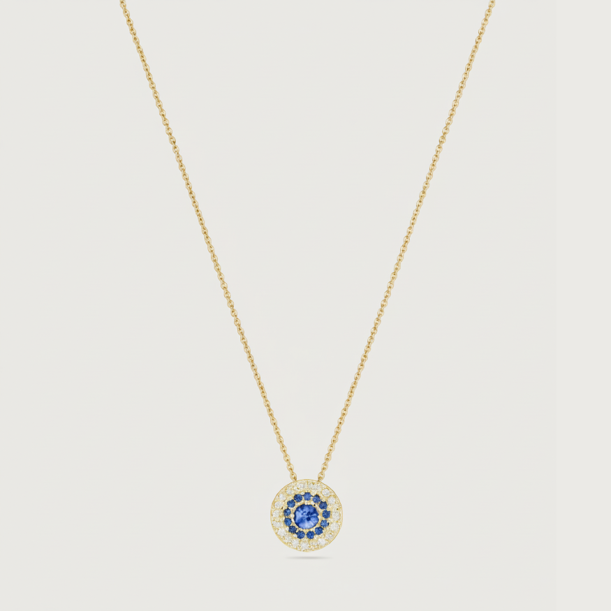My Universe Necklace and Hand-Chain Blue Sapphire and Diamonds