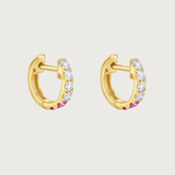 The Journey Hoops Diamond and Pink Sapphire
