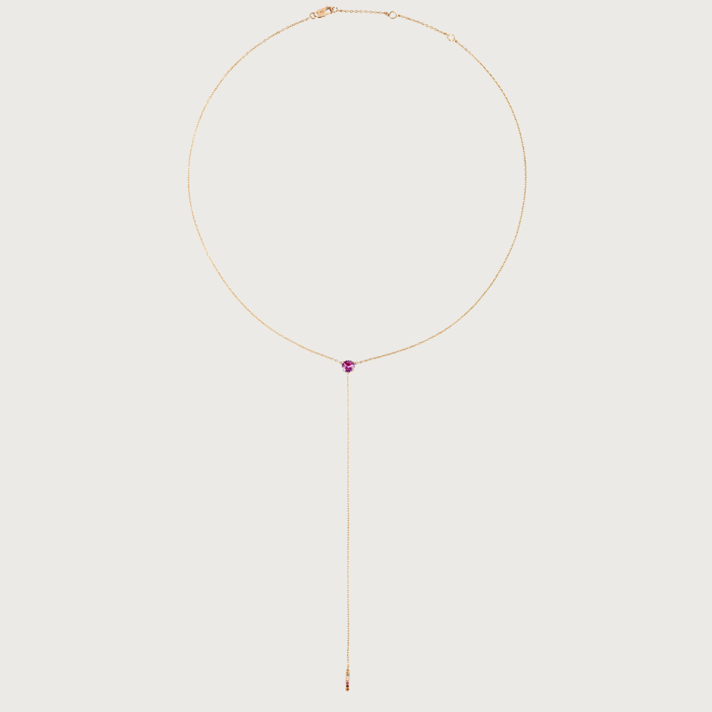 The Anima Round Pink Sapphire Necklace