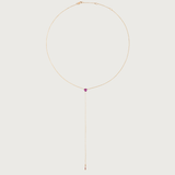 The Anima Round Pink Sapphire Necklace