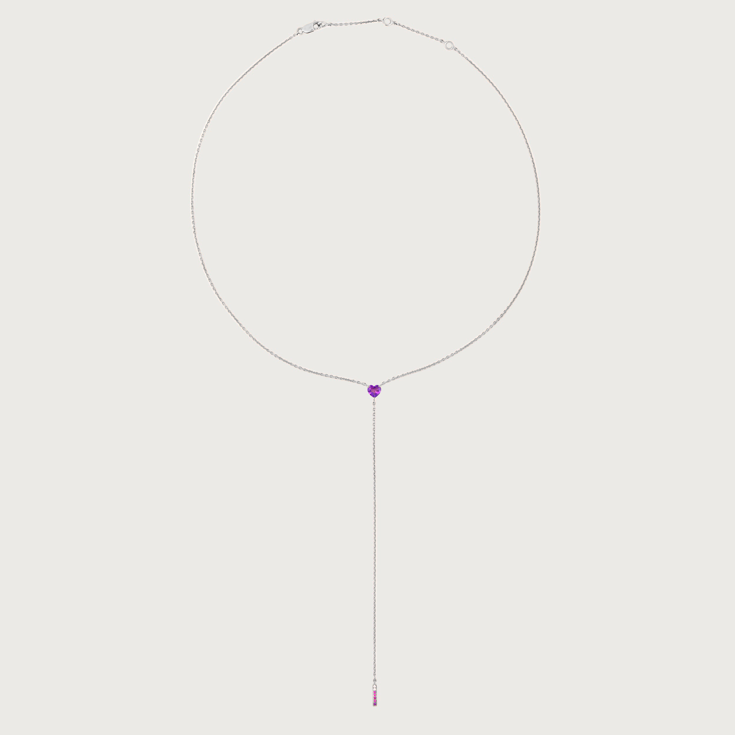 The Anima Amethyst Heart Necklace