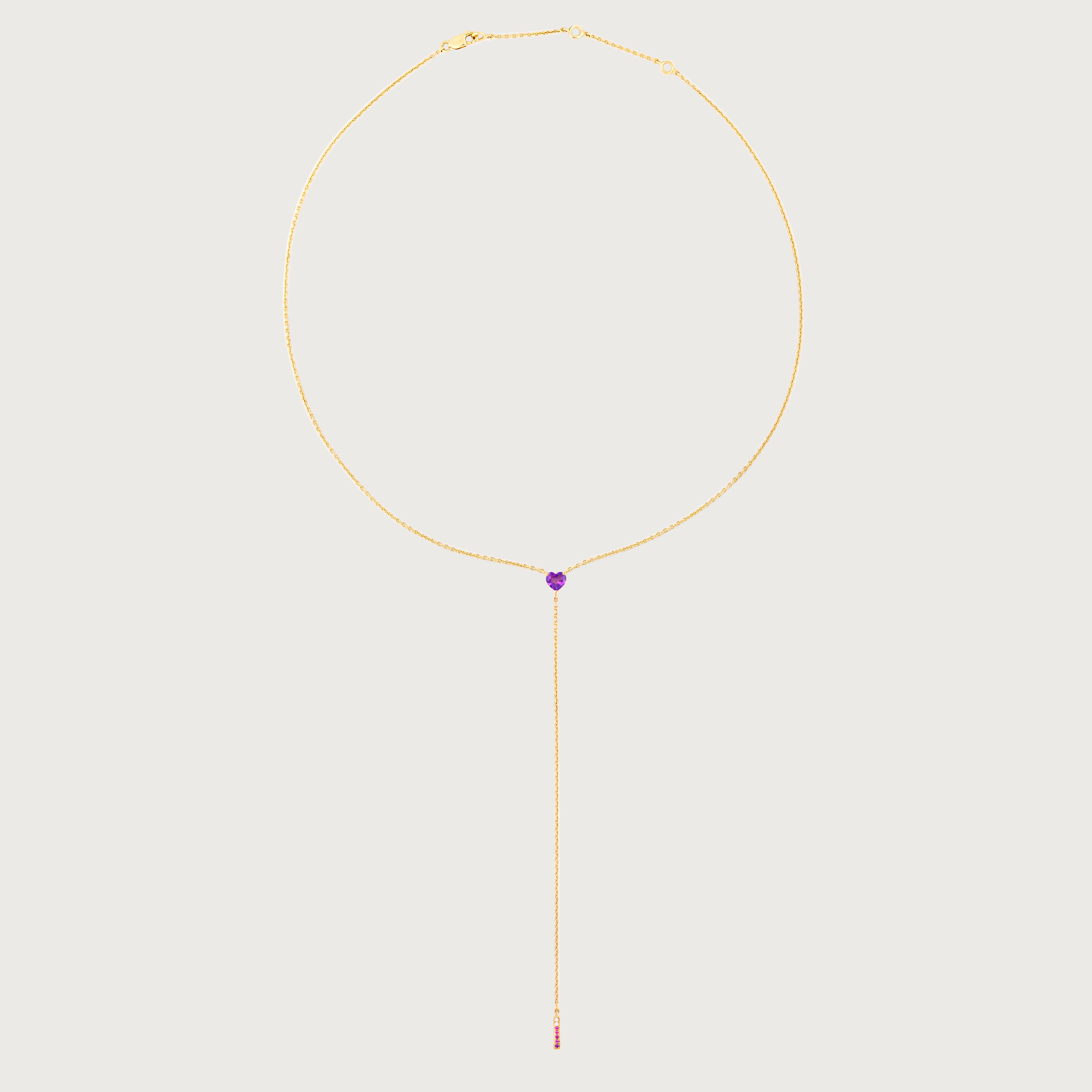 The Anima Amethyst Heart Necklace