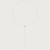 The Anima Round Pink Sapphire Necklace
