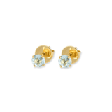 Studs Blue Topaz in 18K Yellow Gold Amelia Windsor Collection