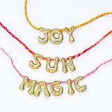 Create Your Own Word Bubble Letter Necklace with Macrame String