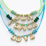 Create Your Own Word Bubble Letter Necklace with Scoubidou String