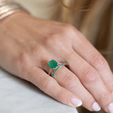 The Chroma Emerald Cocktail Ring in 18K Rose Gold
