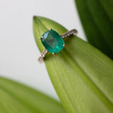 The Chroma Emerald Cocktail Ring in 18K Rose Gold