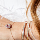 The Ortus Bracelet Diamond and Pink Sapphire in 18K Rose Gold