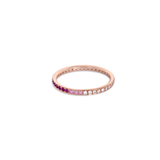 The Journey Ring Diamond and Pink Sapphire in 18K Rose Gold