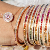 The Ortus Bracelet Diamond and Pink Sapphire in 18K Rose Gold