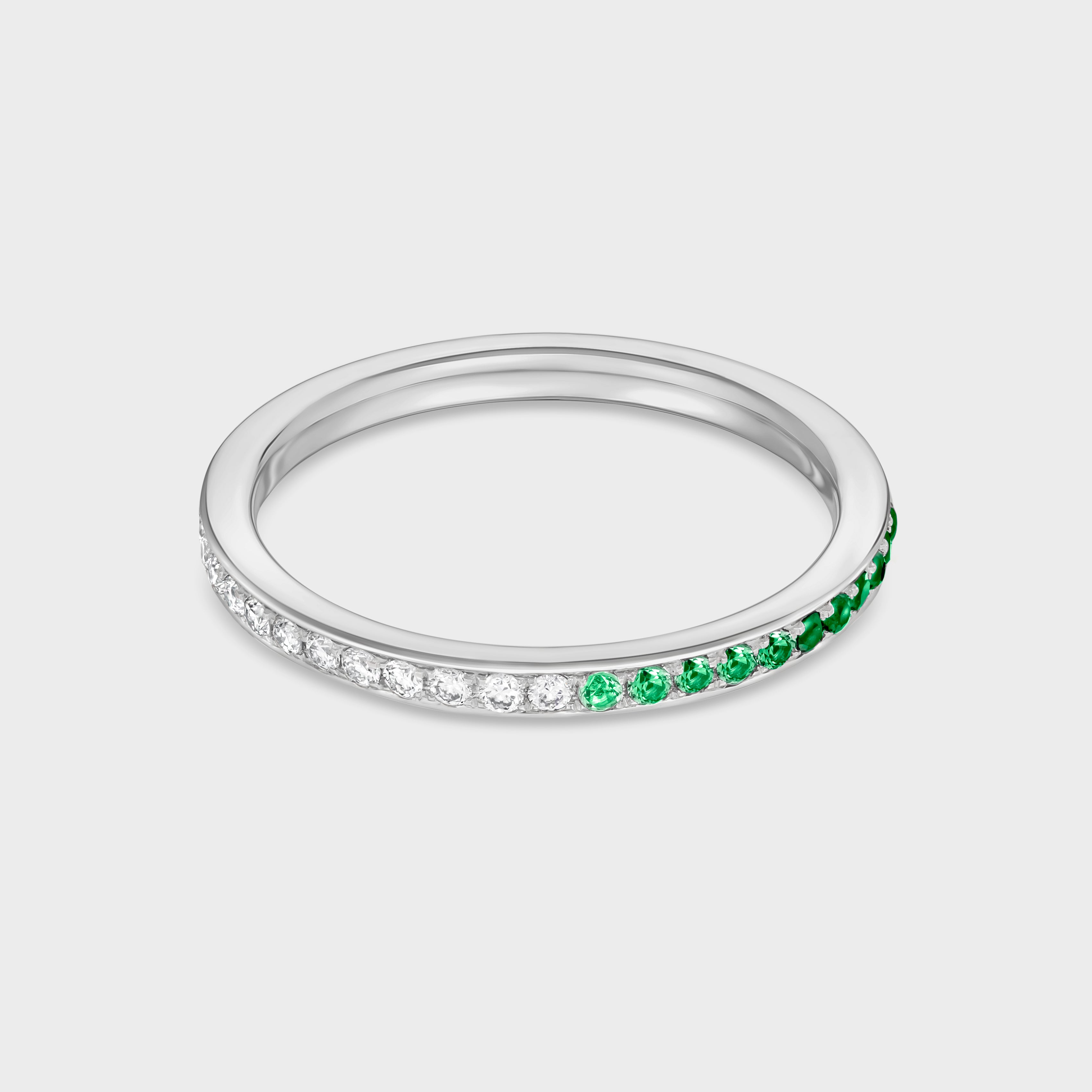 The Journey Ring Diamond and Emerald