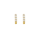 The Journey Hoops Diamond and Yellow Sapphire in 18K Yellow Gold
