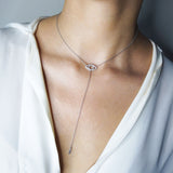The Anima Diamond Eye Necklace in 18K  White Gold