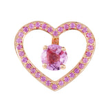 Pink Sapphires Heart Halo