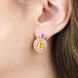 Studs Pink Sapphire in 18K Rose Gold