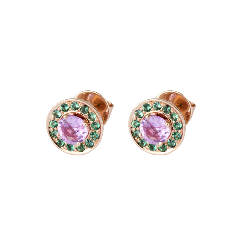 Pink Sapphire Studs