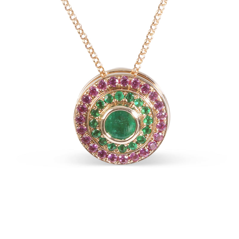 The Alice Emerald and Pink Sapphire Sphère
