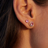 Studs Pink Sapphire in 18K Rose Gold