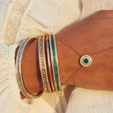 The Union Bracelet Emerald in 18K Rose Gold