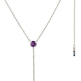 The Anima Amethyst Necklace in White Gold