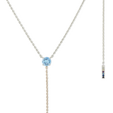 The Anima Aquamarine Necklace in 18K White Gold