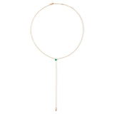 The Anima Emerald Necklace in Rose Gold