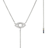 The Anima Diamond Eye Necklace in 18K  White Gold