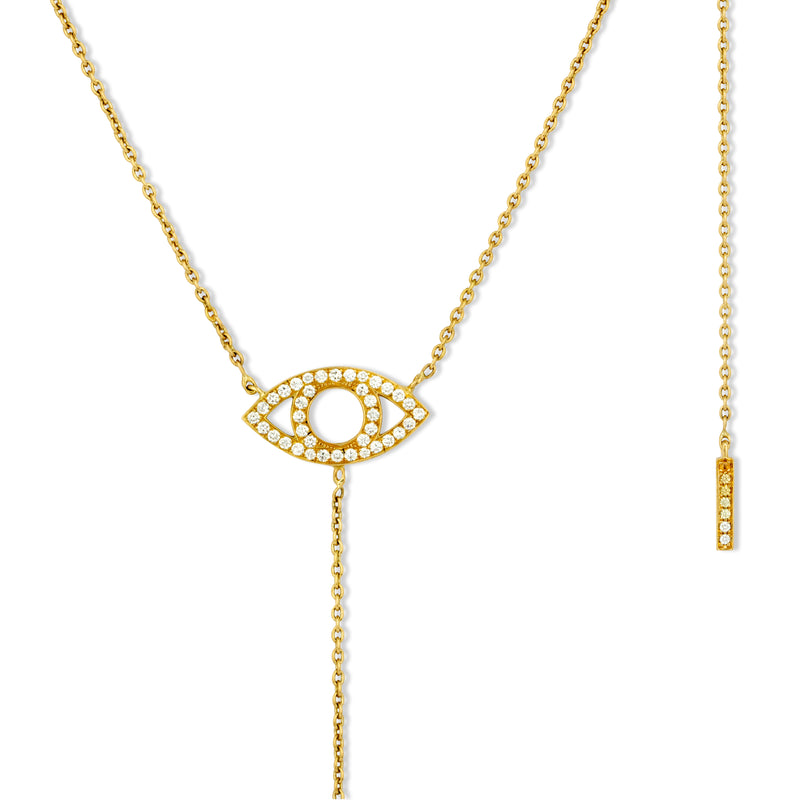 The Anima Diamond Eye Necklace in Yellow Gold