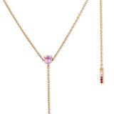 The Anima Pink Sapphire Necklace in 18K Rose Gold