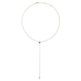 The Anima Pink Sapphire Necklace in 18K Rose Gold