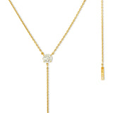 The Anima Round Pie-Cut Diamond Necklace in 18K Yellow Gold