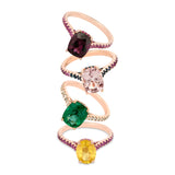 The Chroma Yellow Sapphire Cocktail Ring in 18K Rose Gold