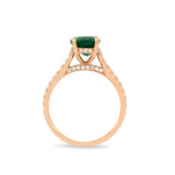 The Chroma Emerald Cocktail Ring in 18K Rose Gold