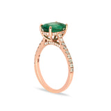 The Chroma Emerald Cocktail Ring in 18K Rose Gold