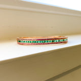 The Emerald Radiant Union Bracelet in Rose Gold