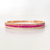 The Ruby Radiant Union Bracelet in Rose Gold