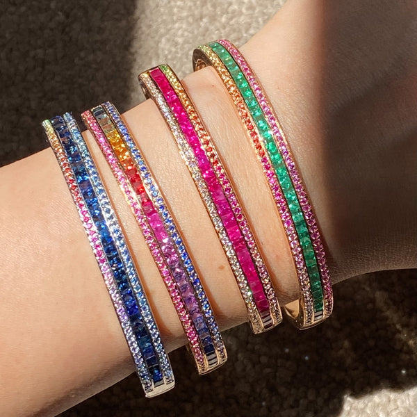 The Rainbow Radiant Union Bracelet in Rose Gold