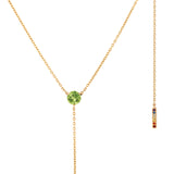 The Anima Peridot Necklace in 18K Yellow Gold