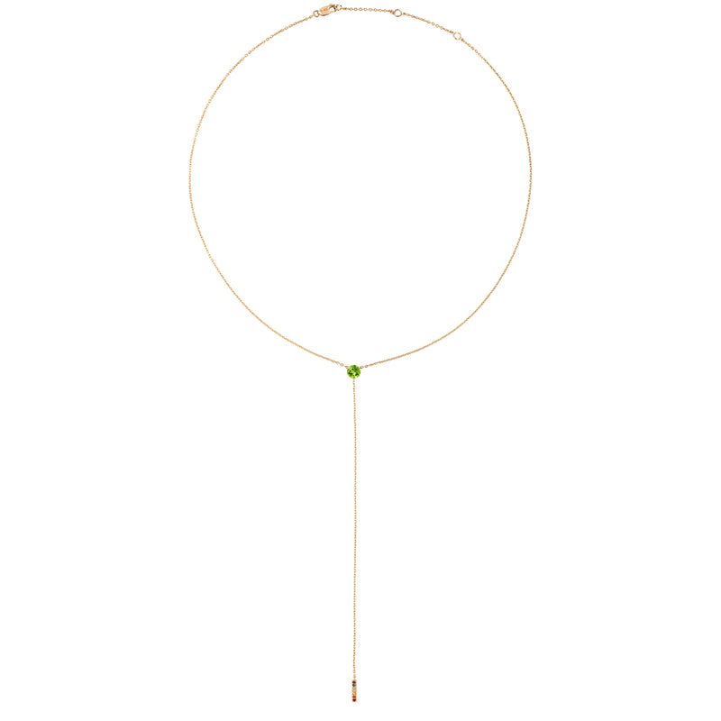 The Anima Peridot Necklace in Yellow Gold