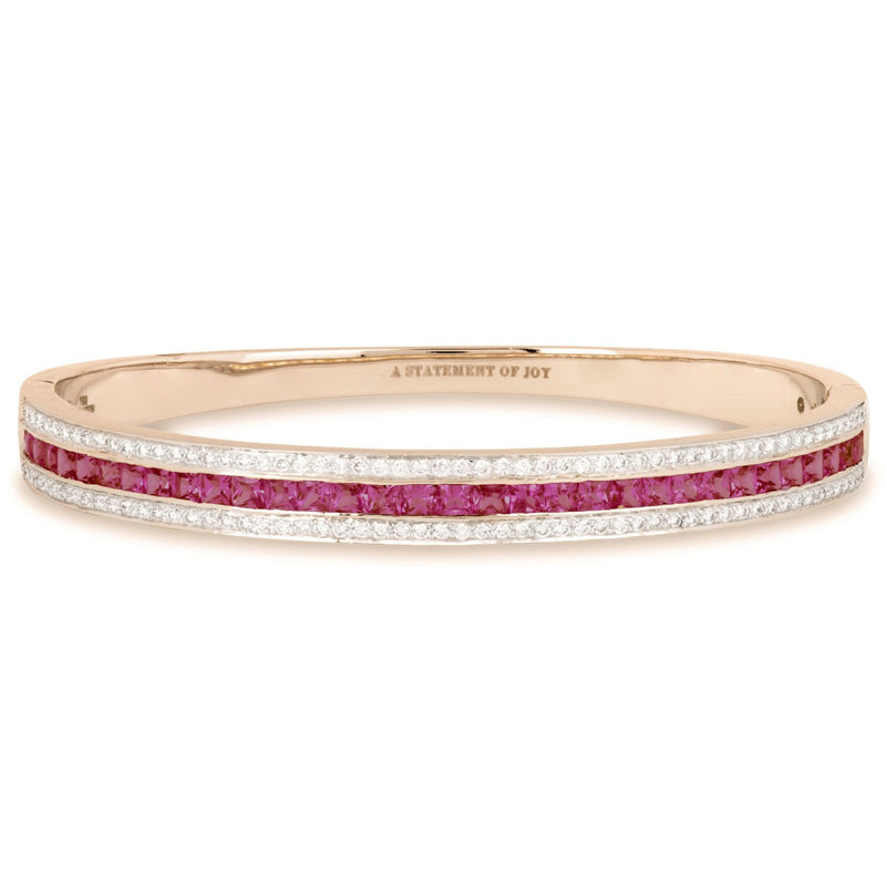 The Ruby Union Bracelet in Rose Gold