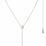 The Anima Blue Opal Necklace in White Gold