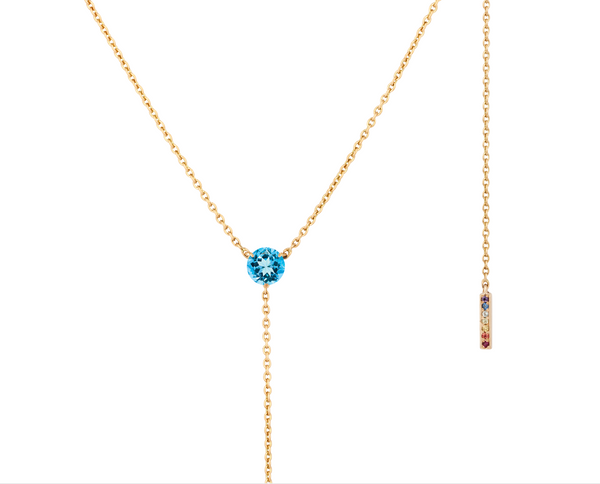 The Anima Topaz Necklace in Yellow Gold